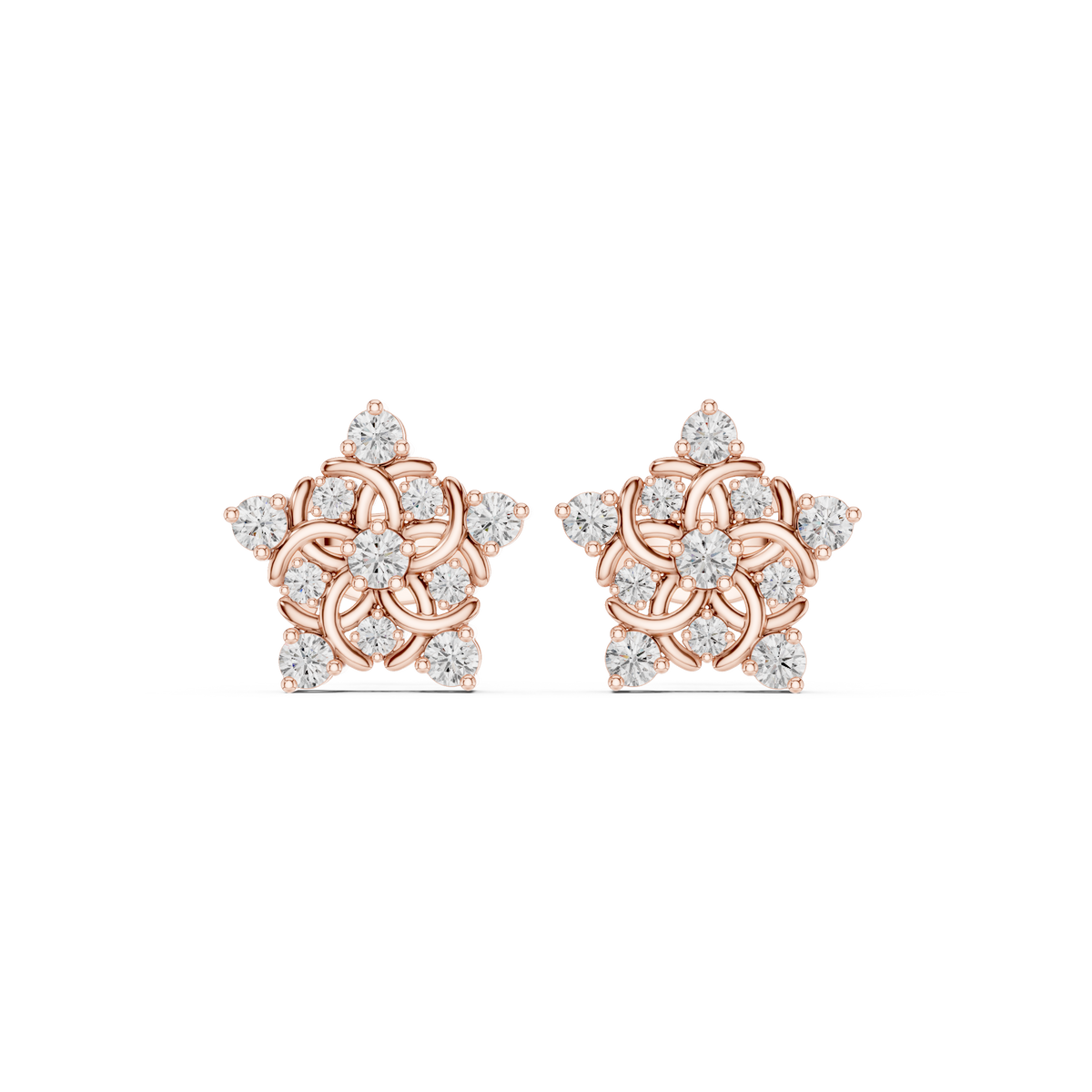 Interwoven Bloom Scroll Studs