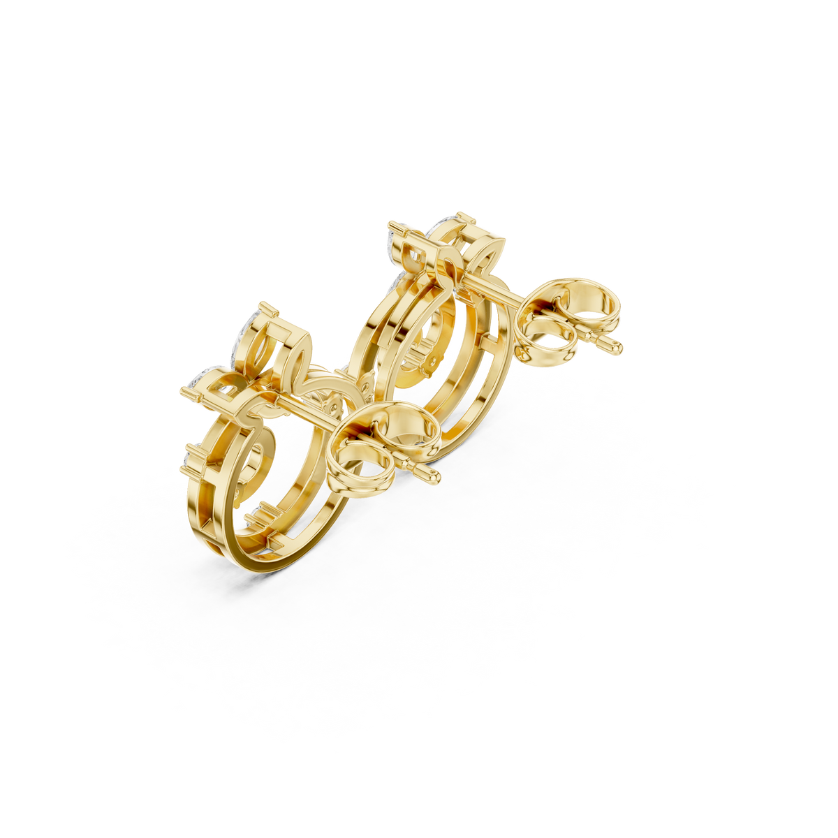 Floral Spiral Butterfly Studs