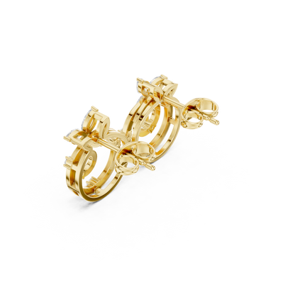 Floral Spiral Butterfly Studs