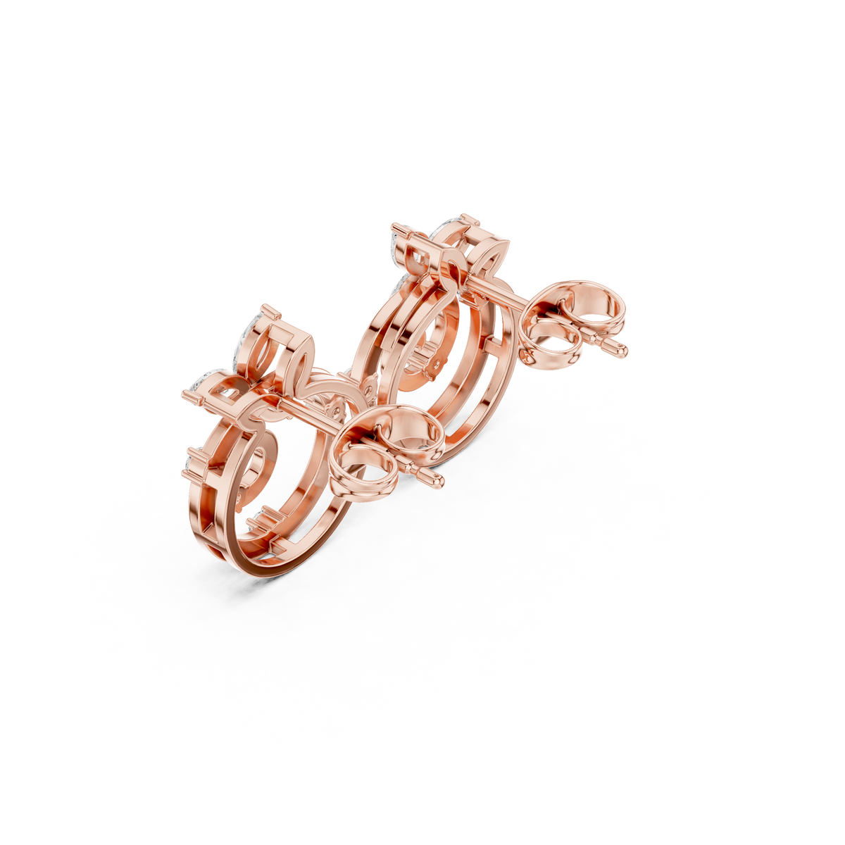 Floral Spiral Butterfly Studs