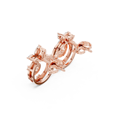 Floral Spiral Butterfly Studs