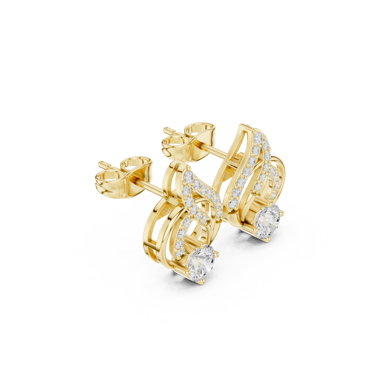 Double Loop Brilliance Studs