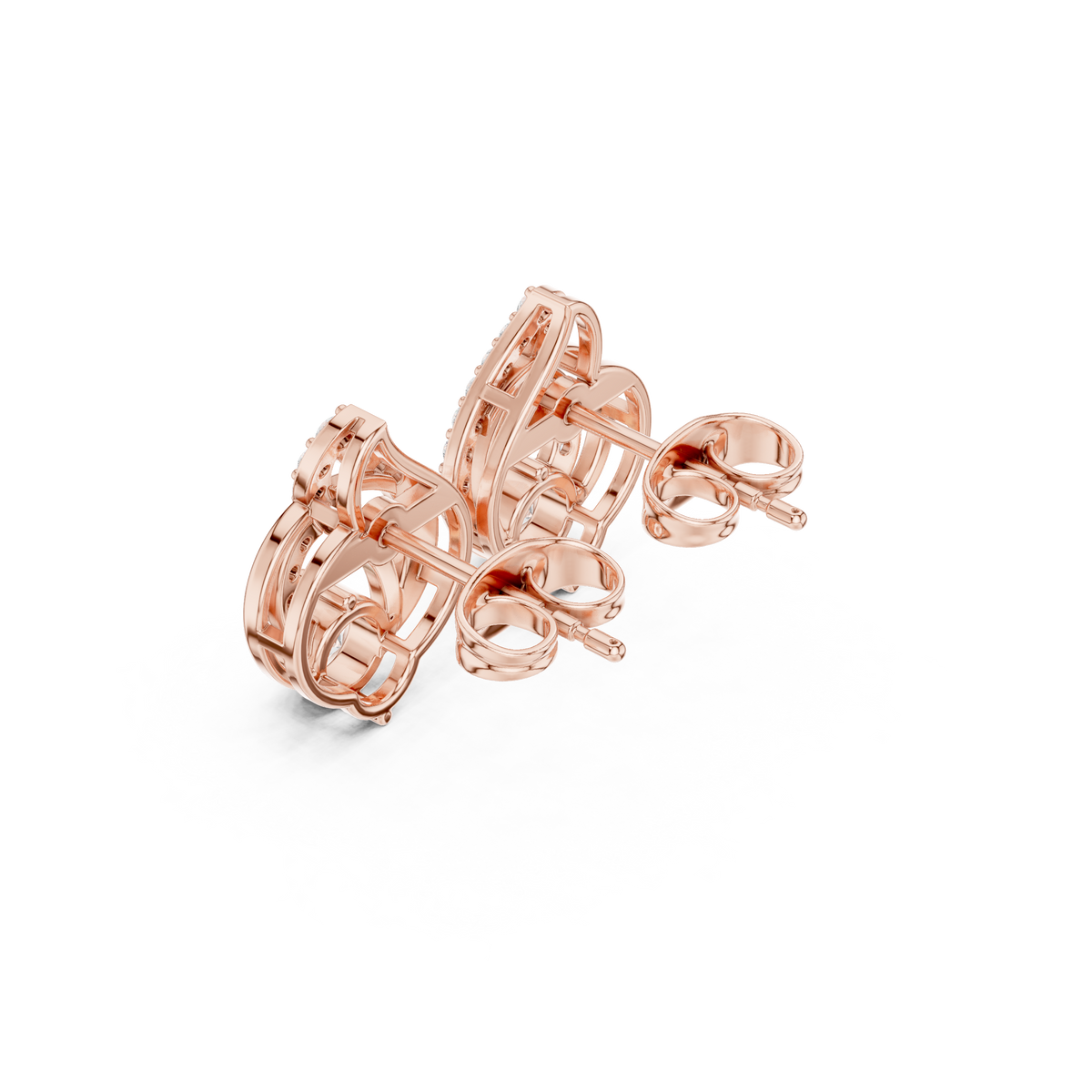 Double Loop Brilliance Studs