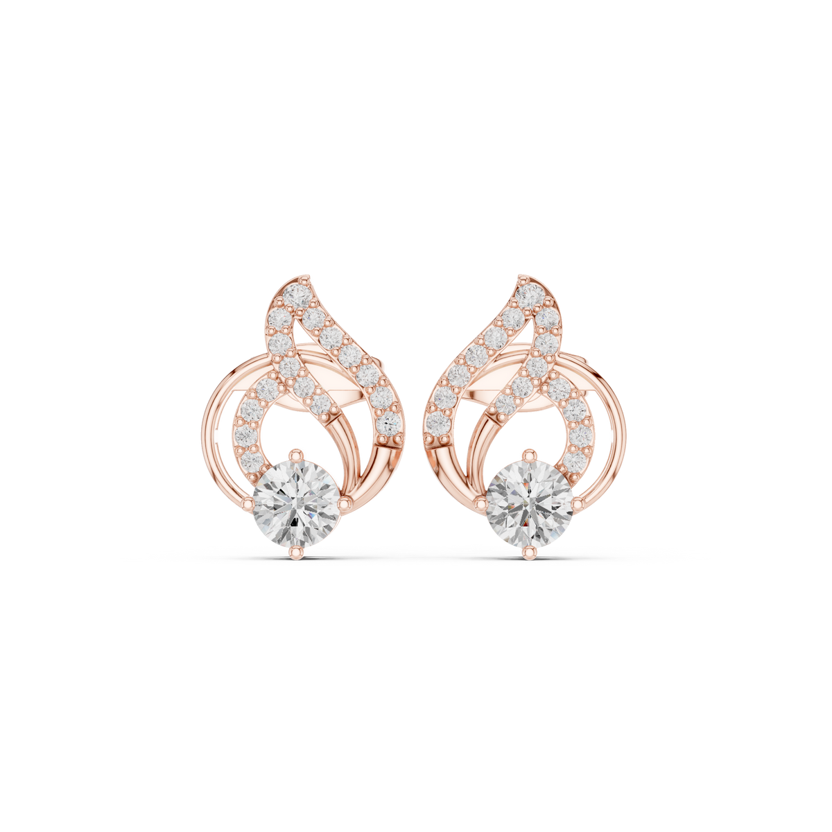 Double Loop Brilliance Studs