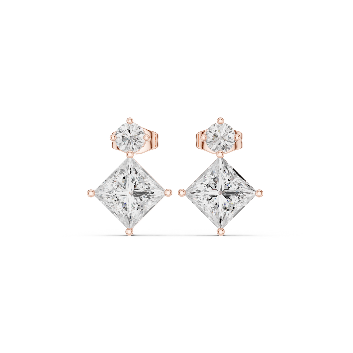 Princess Square Frame Drop Earring