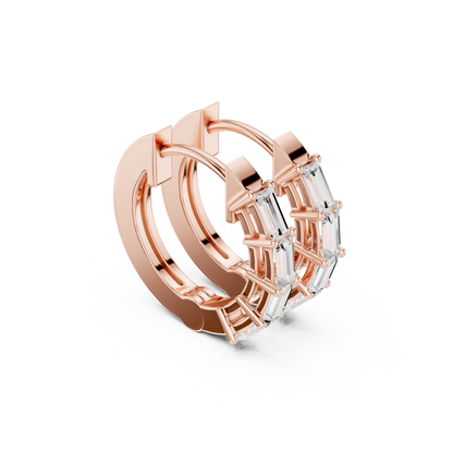 Baguette Pillar Luxe Hoops