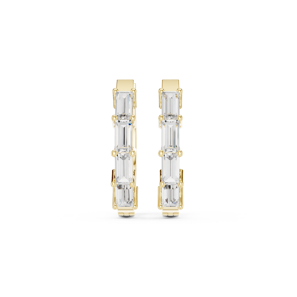 Baguette Pillar Luxe Hoops