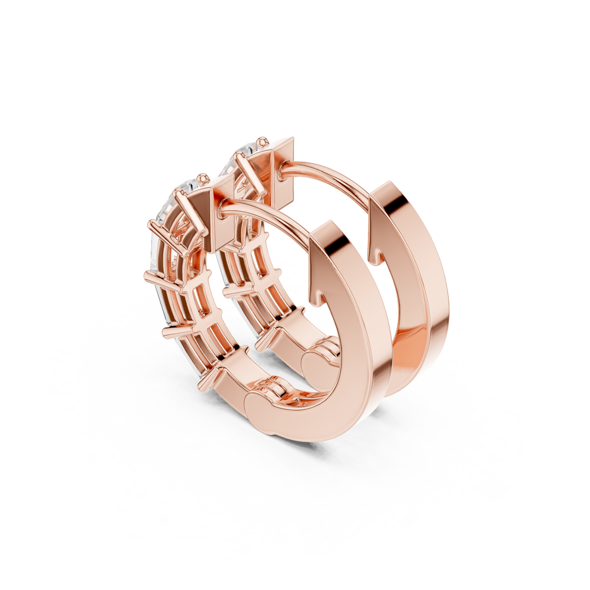 Baguette Pillar Luxe Hoops