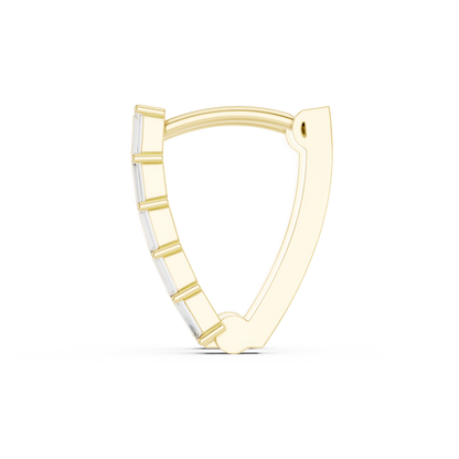 Baguette Cut Linear Cascade Hoops