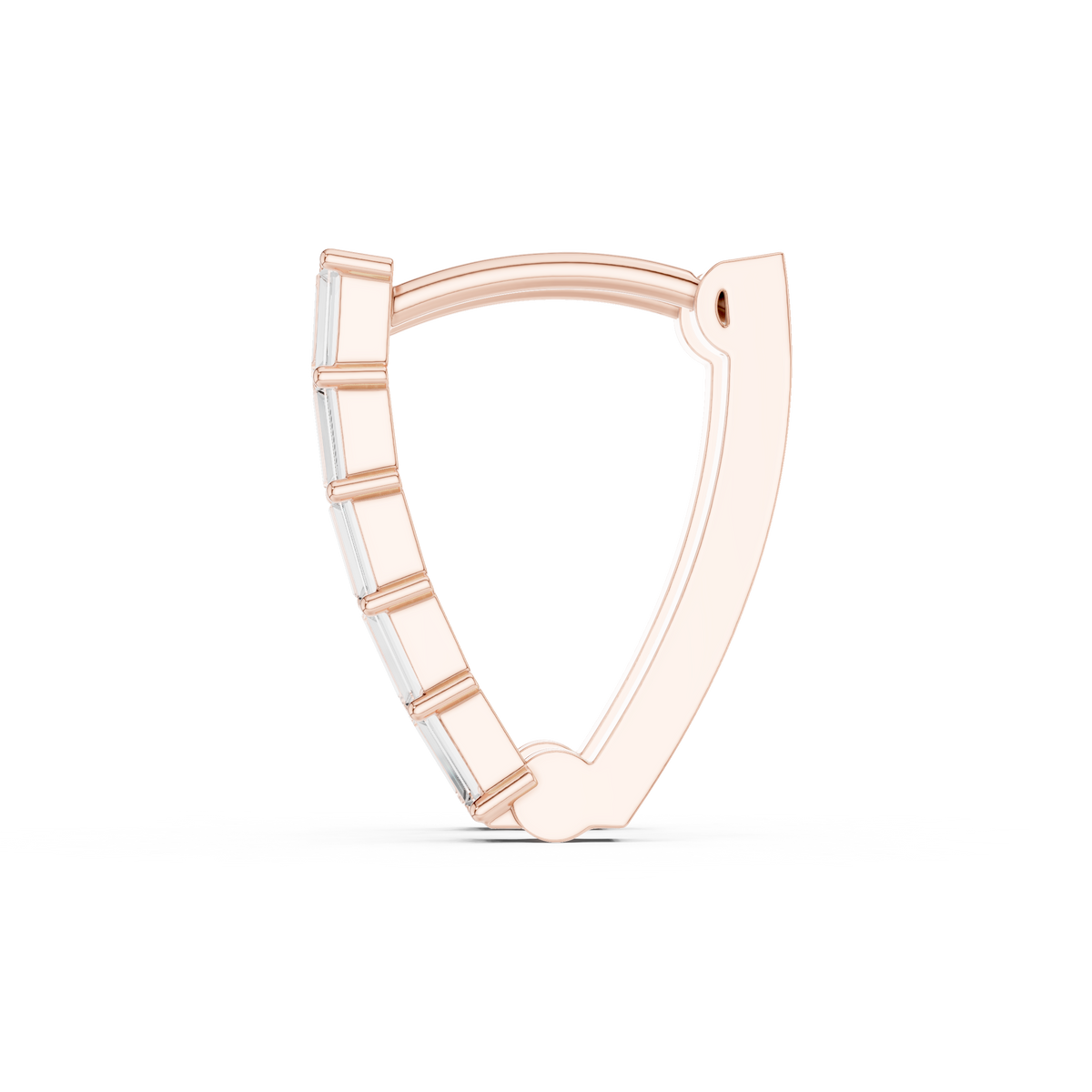 Baguette Cut Linear Cascade Hoops
