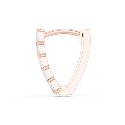 Baguette Cut Linear Cascade Hoops