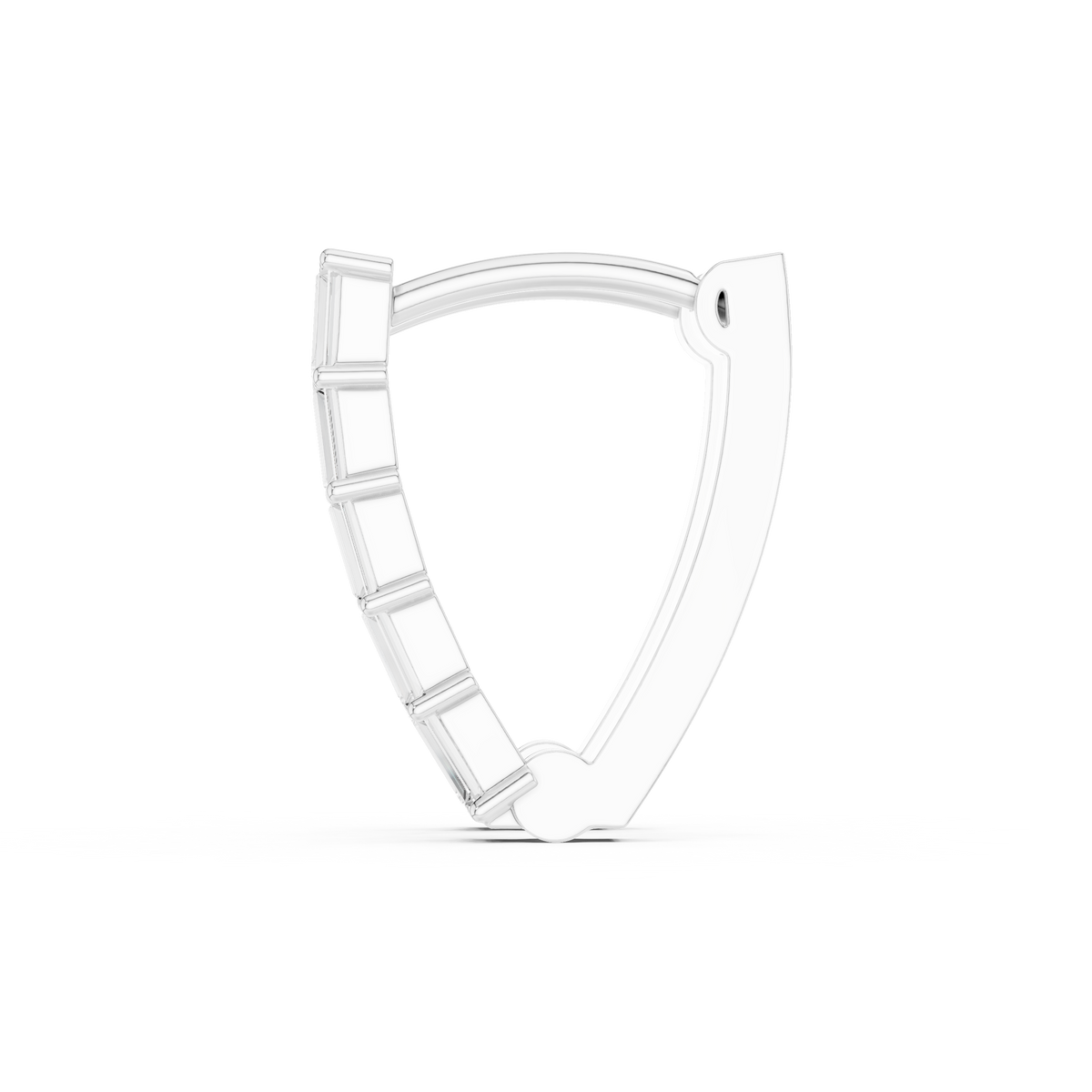 Baguette Cut Linear Cascade Hoops