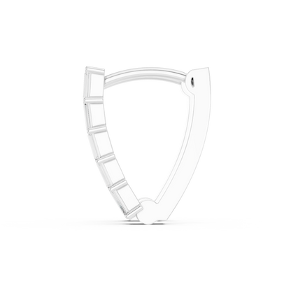 Baguette Cut Linear Cascade Hoops
