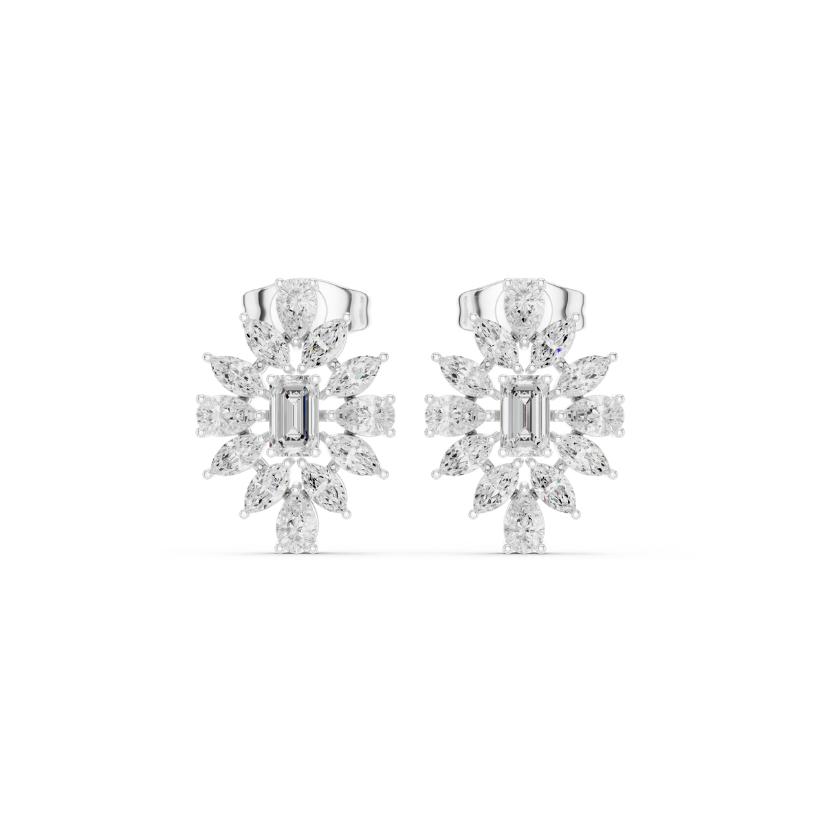 Sorevia Emerald Bloom Cluster Studs