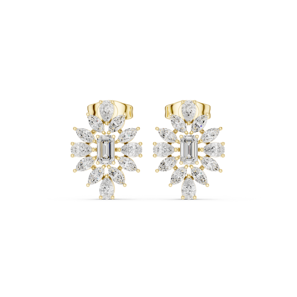 Sorevia Emerald Bloom Cluster Studs