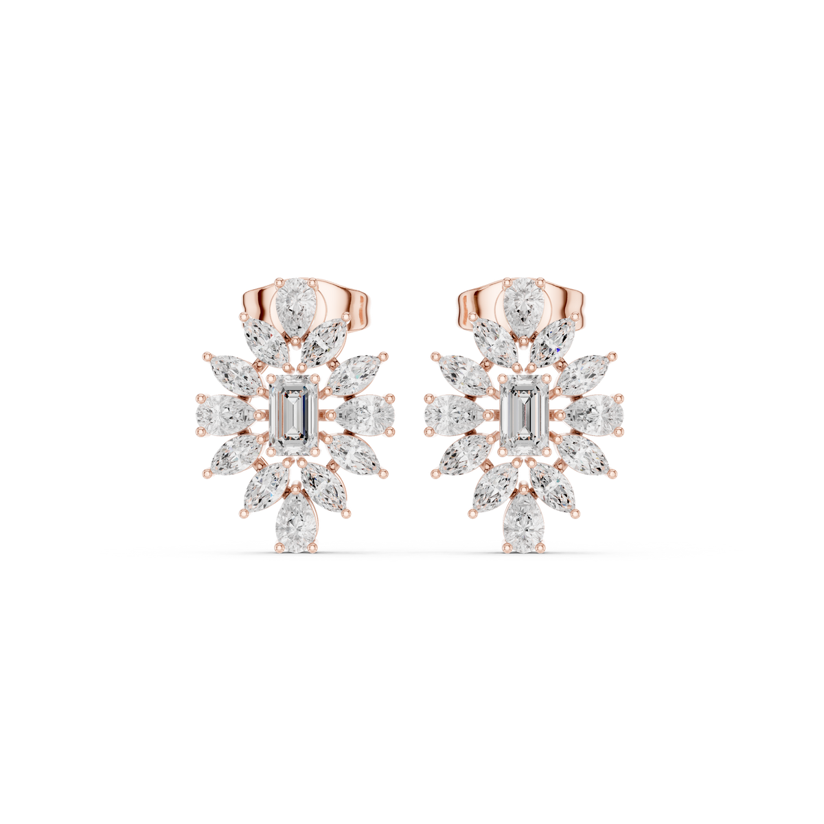 Sorevia Emerald Bloom Cluster Studs