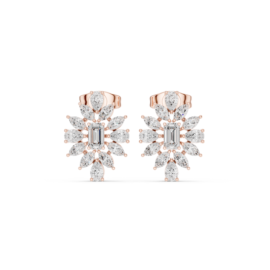 Sorevia Emerald Bloom Cluster Studs