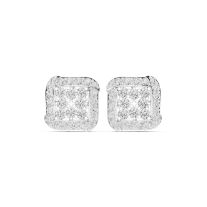 Solvienne Square Pavé Frame Studs