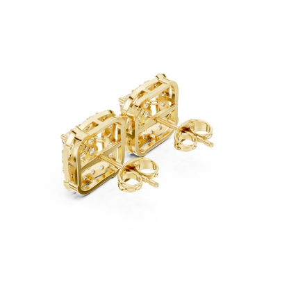 Solvienne Square Pavé Frame Studs