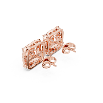 Solvienne Square Pavé Frame Studs