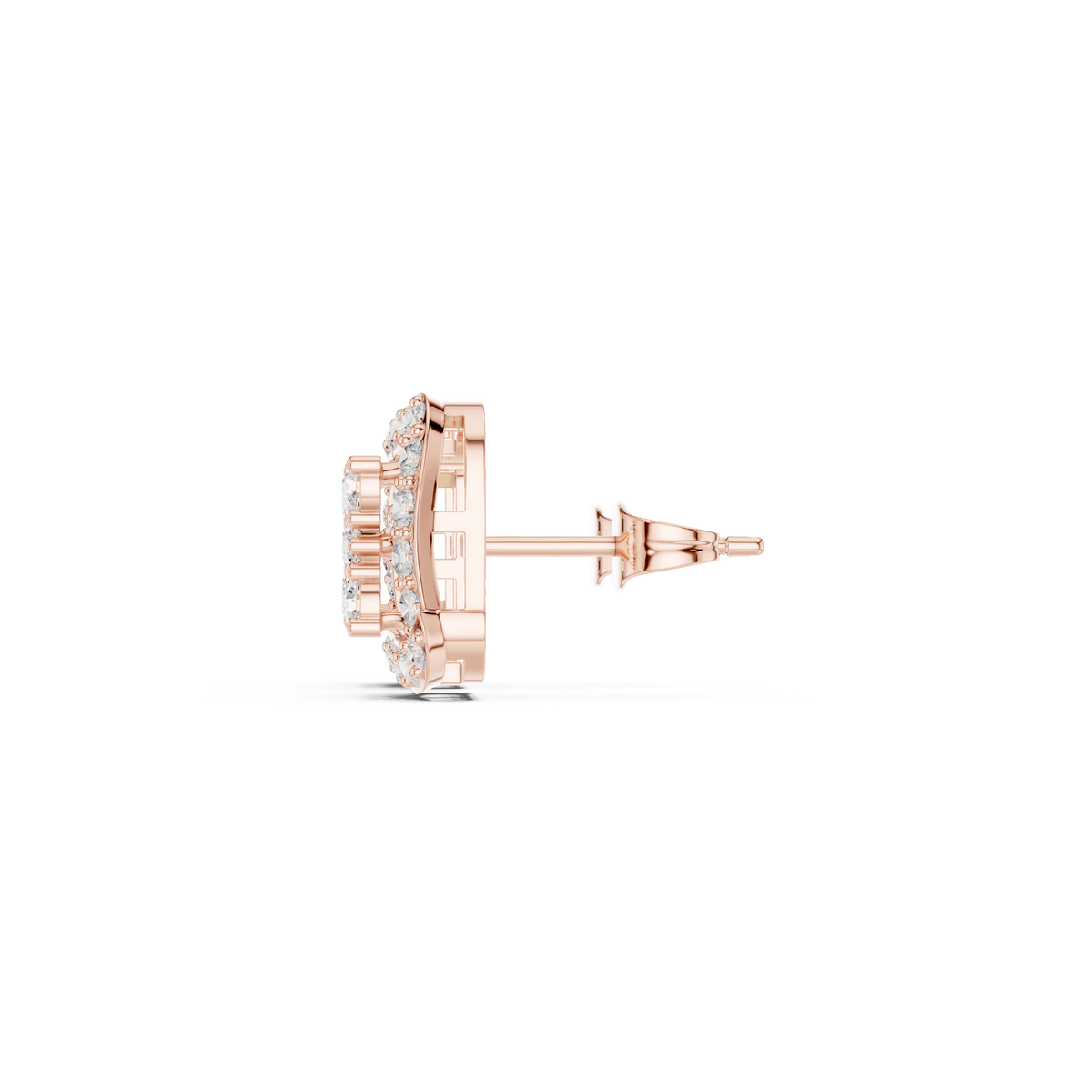Solvienne Square Pavé Frame Studs