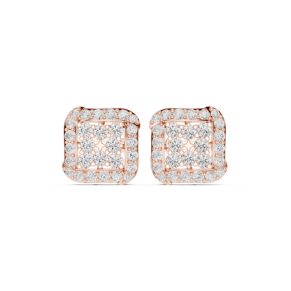 Solvienne Square Pavé Frame Studs
