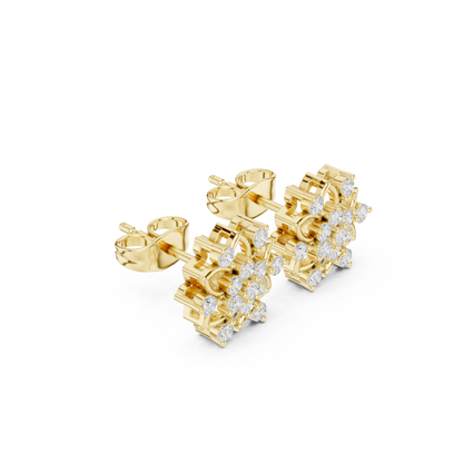 Virelle Floral Petal Diamond Studs