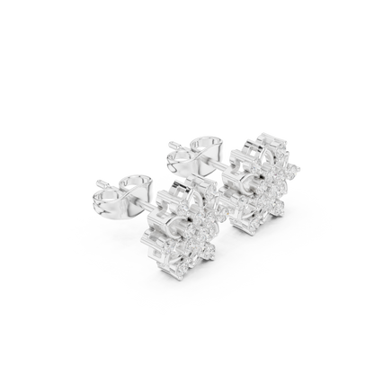 Virelle Floral Petal Diamond Studs