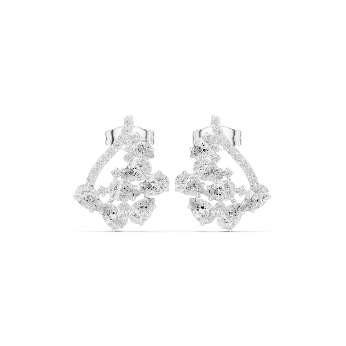 Avelora Floral Curve Diamond Drop