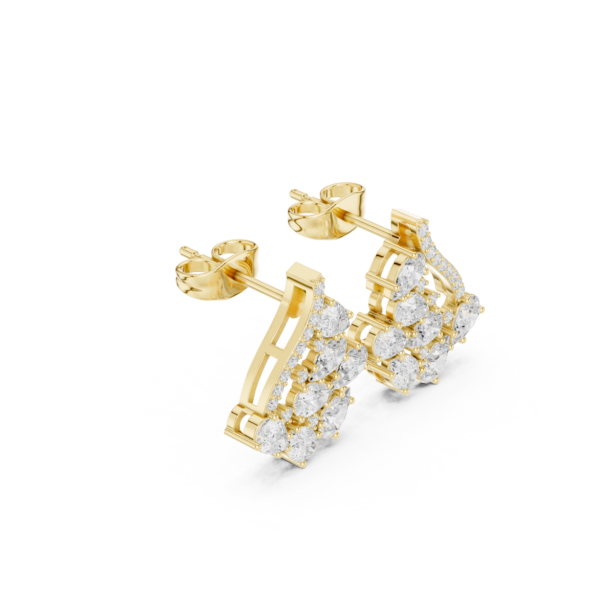 Avelora Floral Curve Diamond Drop