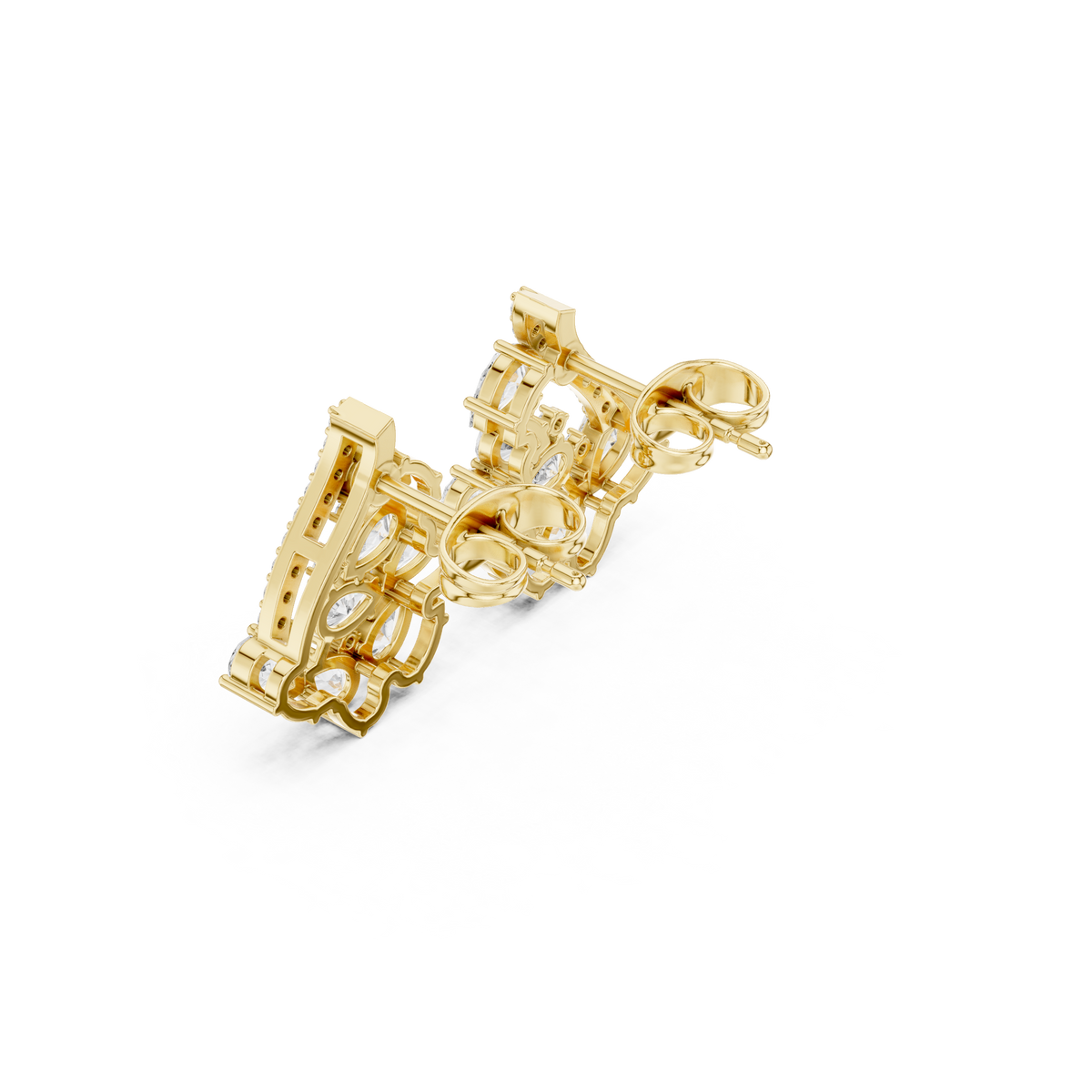 Avelora Floral Curve Diamond Drop