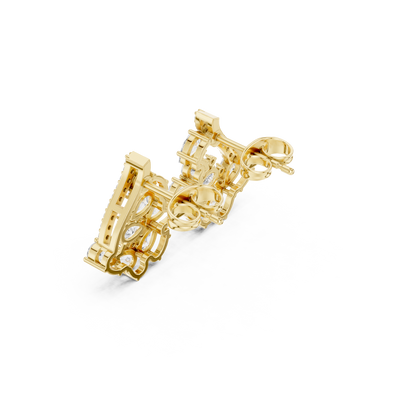 Avelora Floral Curve Diamond Drop