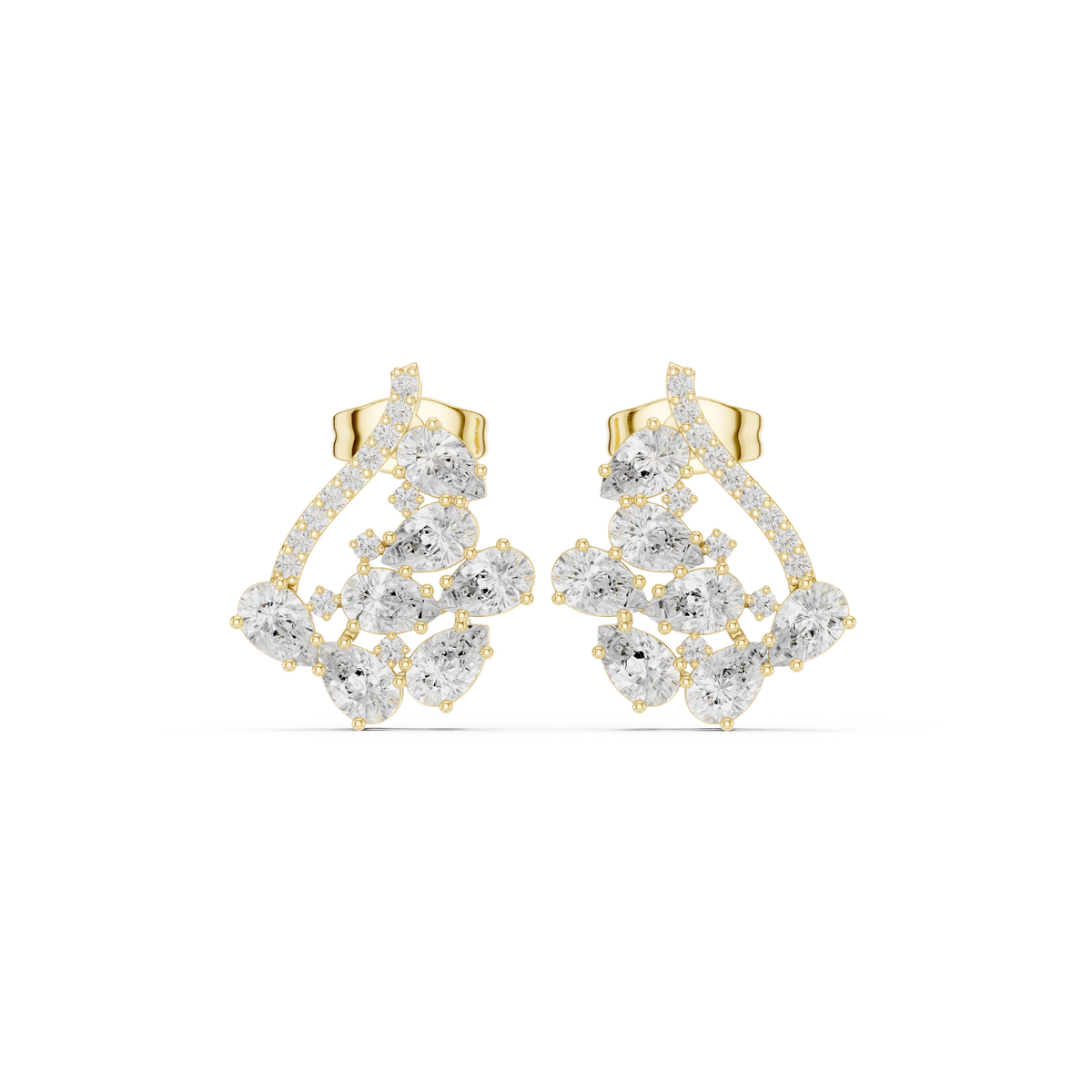 Avelora Floral Curve Diamond Drop