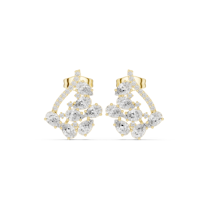 Avelora Floral Curve Diamond Drop