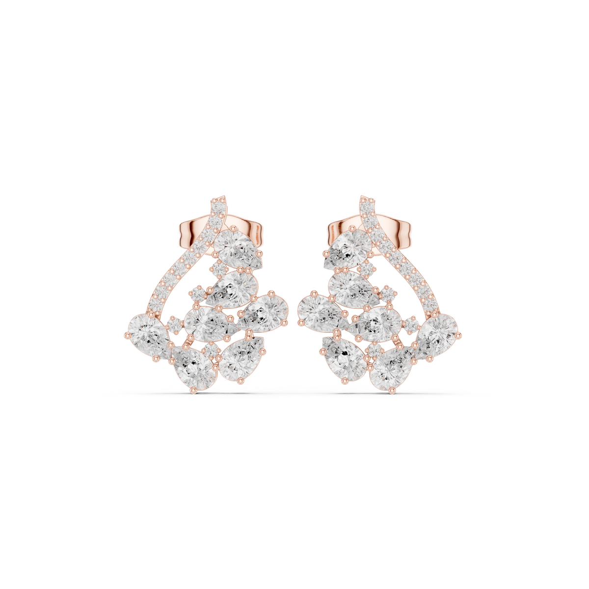 Avelora Floral Curve Diamond Drop