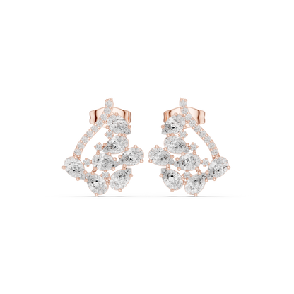Avelora Floral Curve Diamond Drop