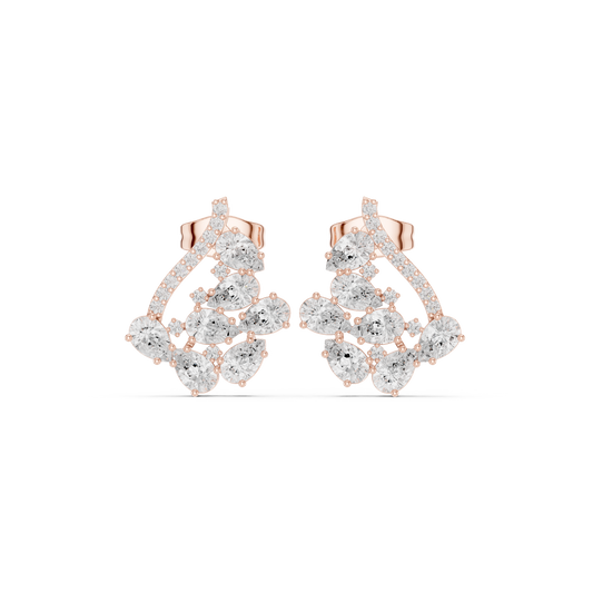 Avelora Floral Curve Diamond Drop