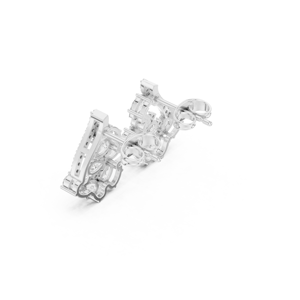 Avelora Floral Curve Diamond Drop