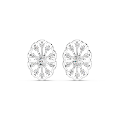 Orlienne Floral Medallion Diamond Studs