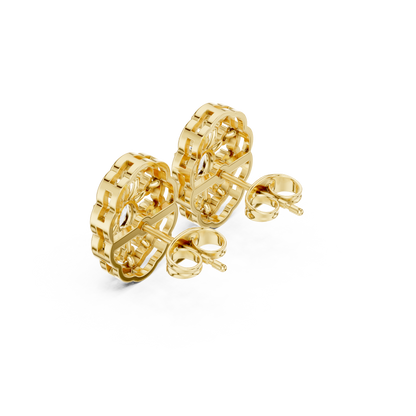 Orlienne Floral Medallion Diamond Studs