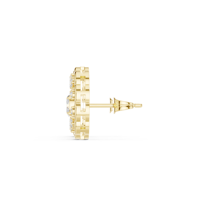Orlienne Floral Medallion Diamond Studs