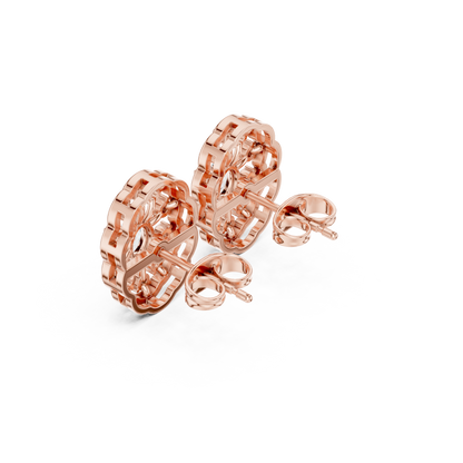 Orlienne Floral Medallion Diamond Studs