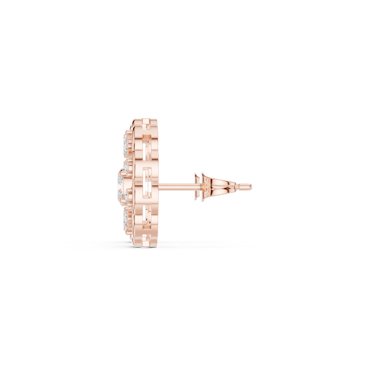 Orlienne Floral Medallion Diamond Studs