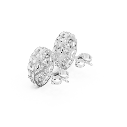 Orlienne Floral Medallion Diamond Studs