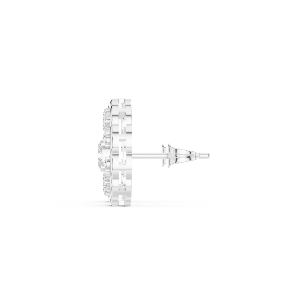 Orlienne Floral Medallion Diamond Studs