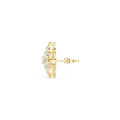 Veylisse Quatrefoil Floral Diamond Studs