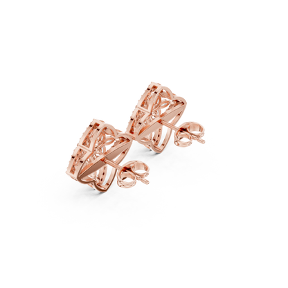 Veylisse Quatrefoil Floral Diamond Studs