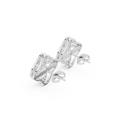 Veylisse Quatrefoil Floral Diamond Studs