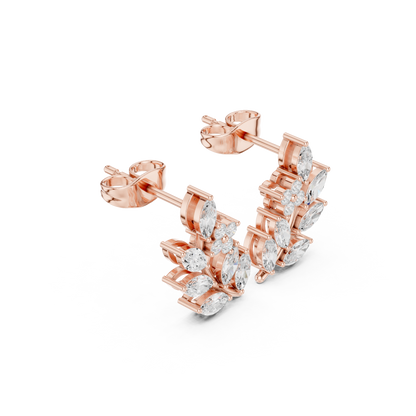 Elvienne Botanical Vine Diamond Studs