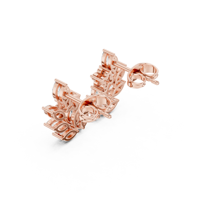 Elvienne Botanical Vine Diamond Studs